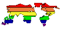 Animated LGBT Rainbow World Map