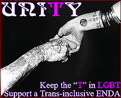UNITY - Keept the "T" in the LGBT Community - Support a Trans-inclusive ENDA