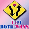 Icon: I Go Both Ways in the Bisexual Pride Colours